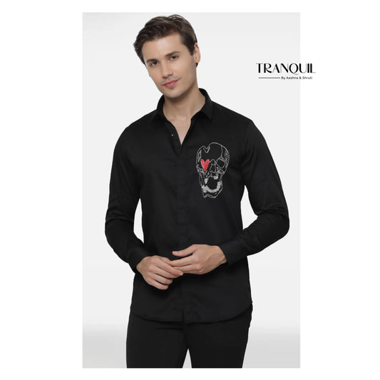 Skull embroidered Shirt