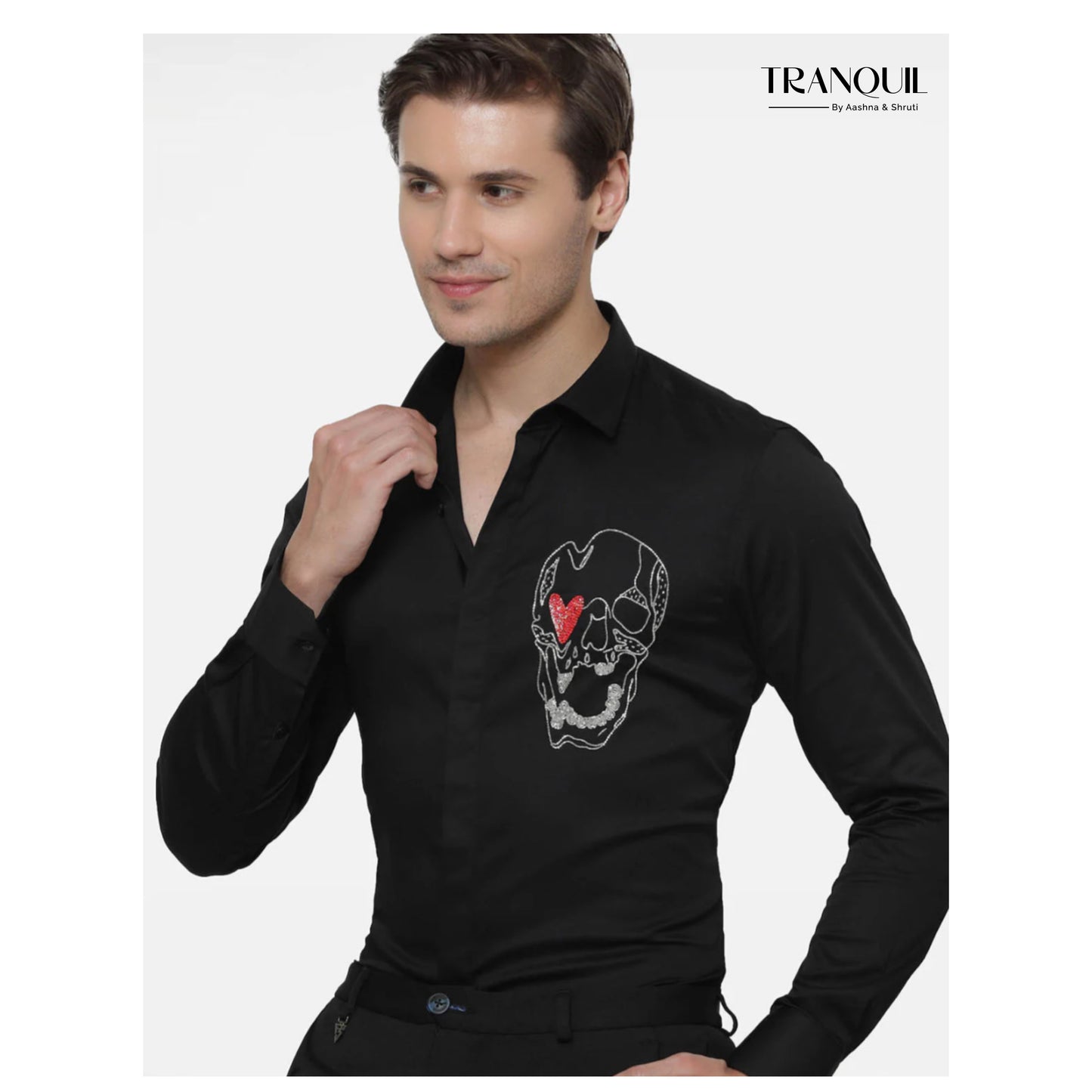 Skull embroidered Shirt