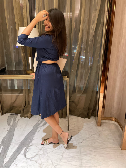 Blue Safire Midi Dress