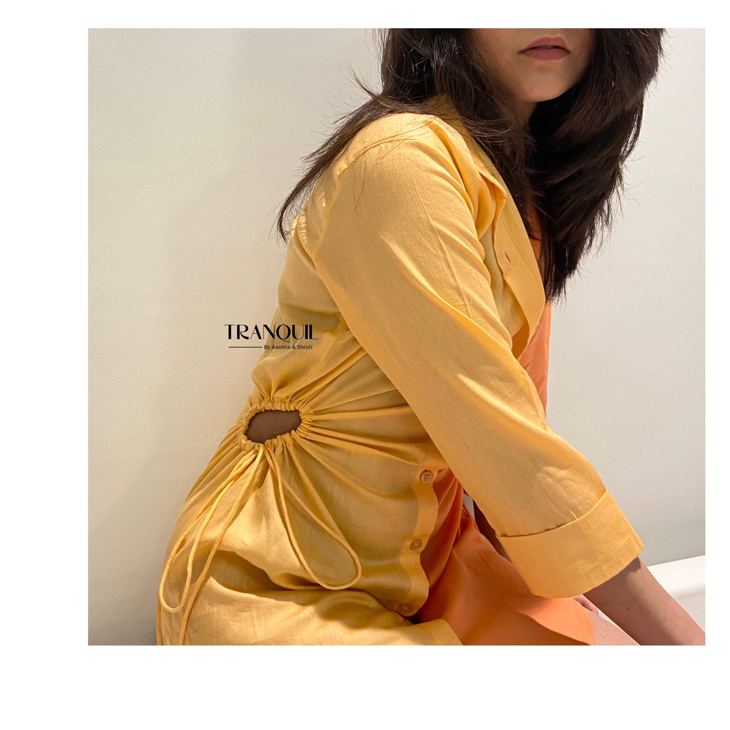 Double Color side cutout Dress