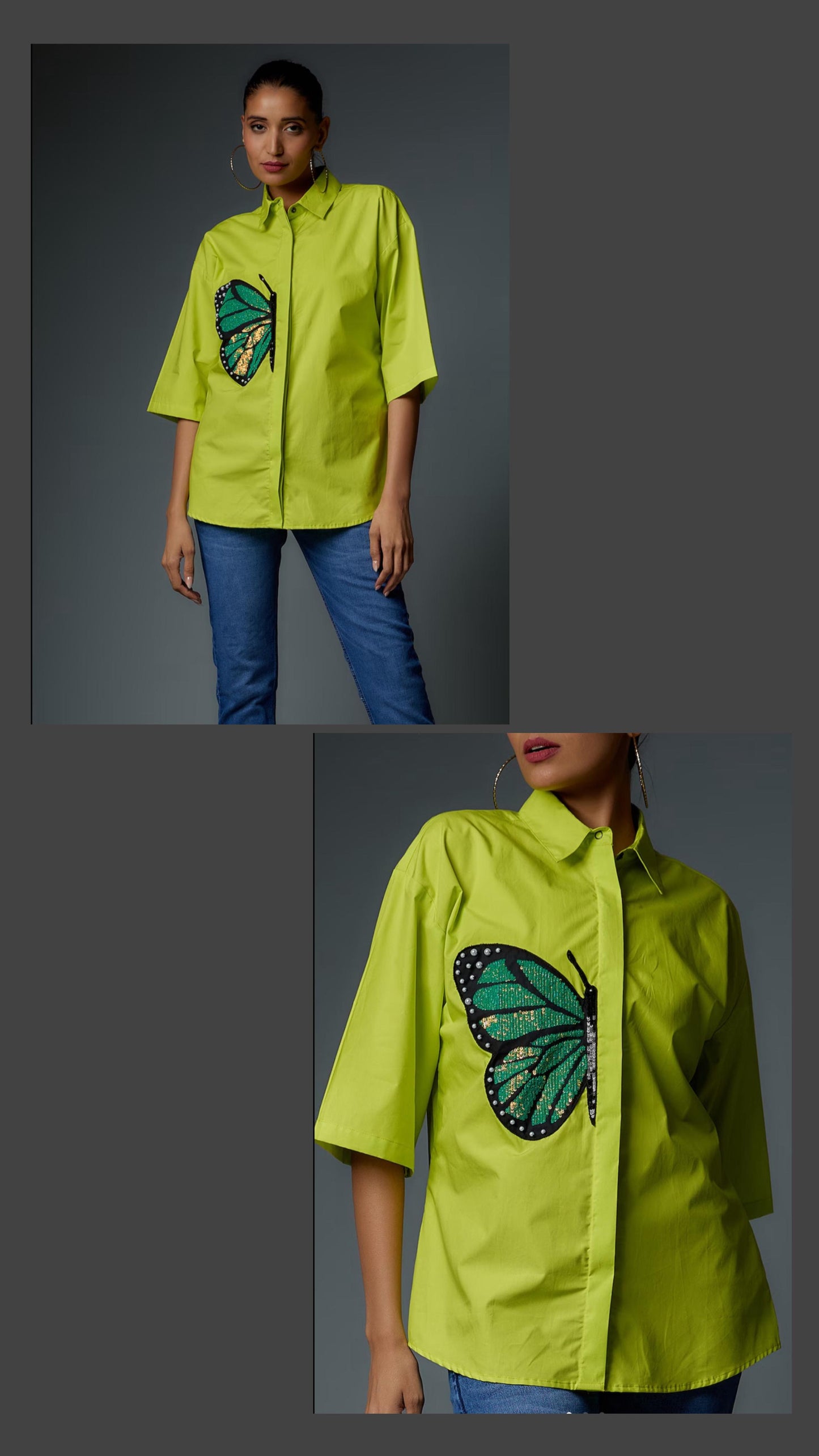 Sequin Lime Green Shirt